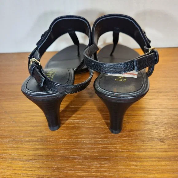 NWOT Ralph Lauren Leather Upper Black Sandals Women`s 8.5 - Picture 5 of 7
